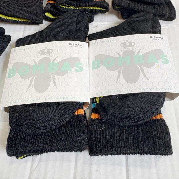 New Bombas 7 Pairs of Black Calf Socks Size XS Women’s Size 4-6 Youth Size 1-6 - Picture 5 of 6
